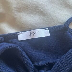 gaze Navy Blue Knit Women's Top